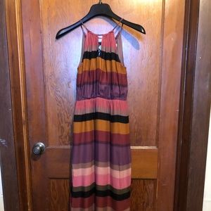 Striped Maxi Dress with halter neck